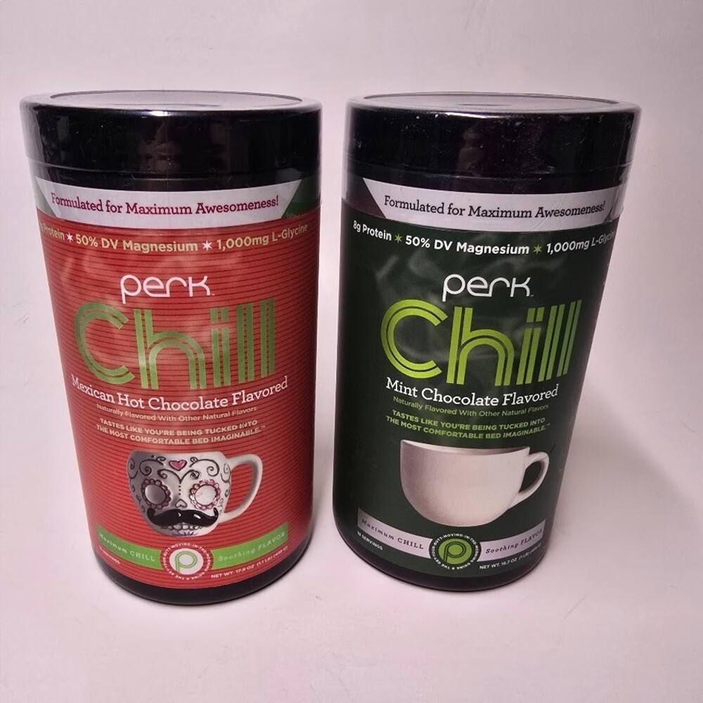 Perk Chill Mint Chocolate & Mexican Hot Chocolate Flavored (18 Servings each)